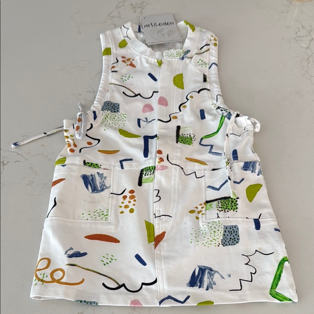 NWT Art & Eden Colorful Patterned Rebecca Jumper Finger Paint”  Size 2T